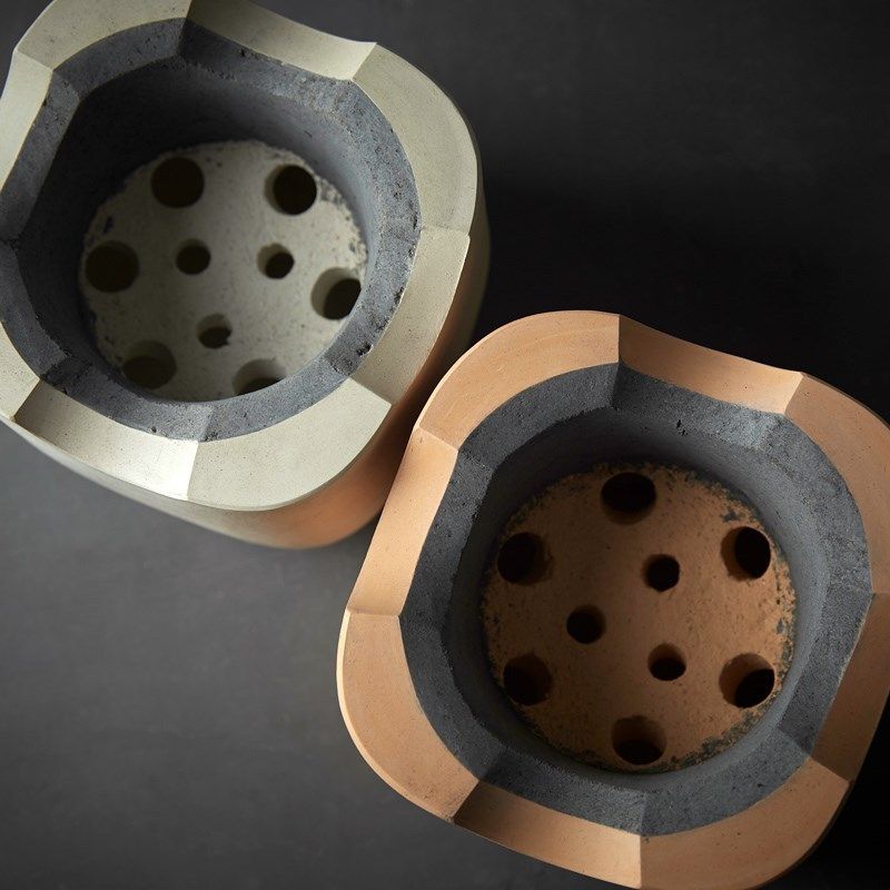 pure handmade white mud small charcoal tea stove japan hou