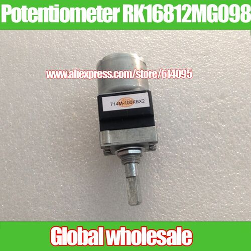 1pcs ALPS Motor Drive Potentiometer RK16812MG098 100KBx2 /