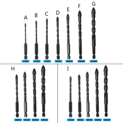 Concrete Drill Bit Set 3/4/5/6/8/10/12mm for House Construct