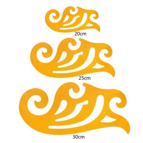 3pcs 20/25/30cm Plastic Curve Template Ruler Cloud Shaped Dr