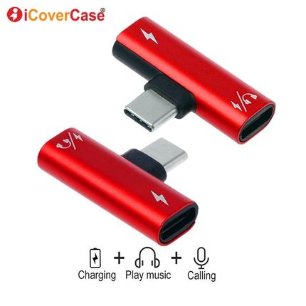 Dual Type C to Typc C Aux 2 in 1 Adapter For Huawei Mate 30