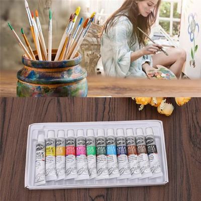 6 ML 12 Color Professional Acrylic Paint Watercolor Set Hand