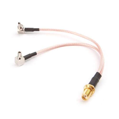Y Type SMA Female Jack To TS9 & CRC9 Male 2 Plugs Splitt