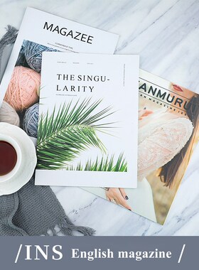 28*21cm English Magazine INS Photography Props Photo Backgr