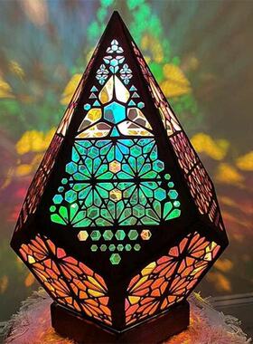 Polar Star Large Floor Lamp Colorful Diamond Bohemian Lights