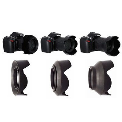 52 67 77 mm Petal 3 Stage 3 in1 Collapsible Rubber Silicon