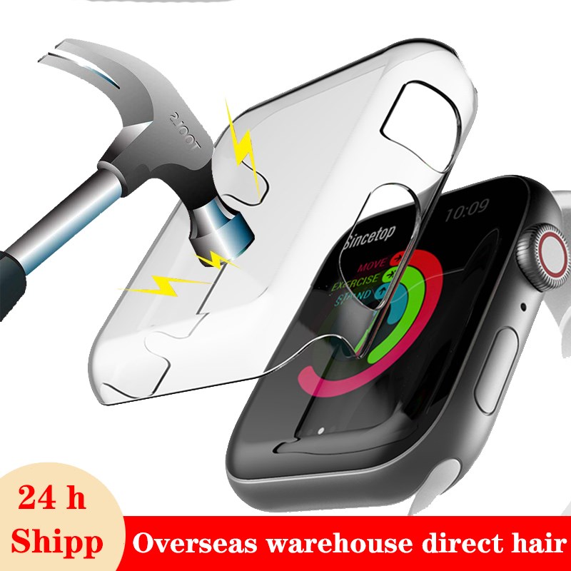 Screen protector case for Apple watch band 44mm 40mm correa