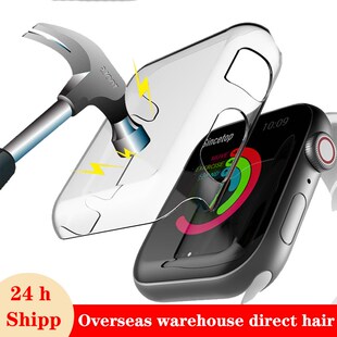 Screen protector case for Apple watch band 44mm 40mm correa