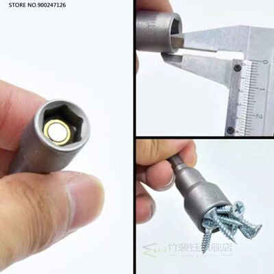 1Pc 6mm-19mm impact Socket Magnetic Nut Screwdriver 1/4 hex