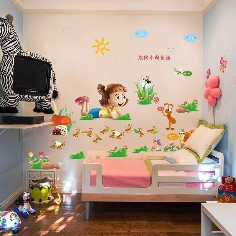 Wallpaper cartoon wall stickers children bedroom wall stic