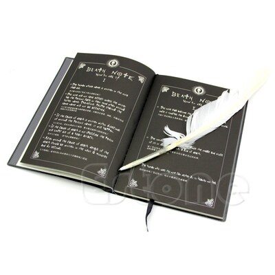 New Death Note Cosplay Notebook  Feather Pen Book Animation