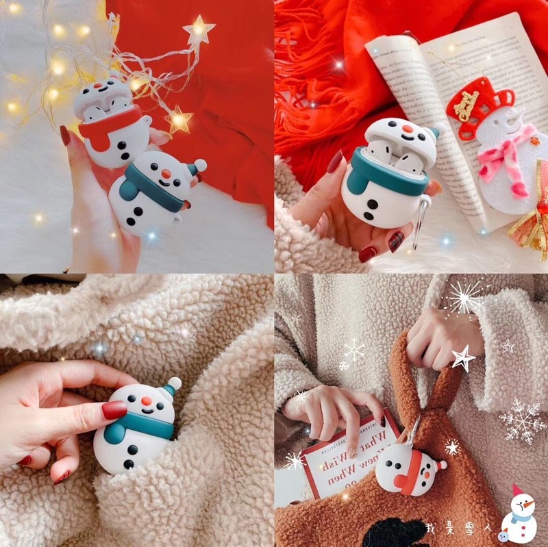 Cartoon cute christmas snowman wireless bluetooth headset p