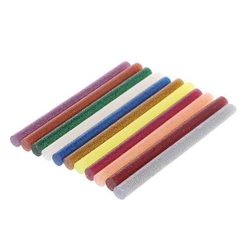 11pcs/set Hot Melt Glue Sticks Mix Color Glitter Viscosity D