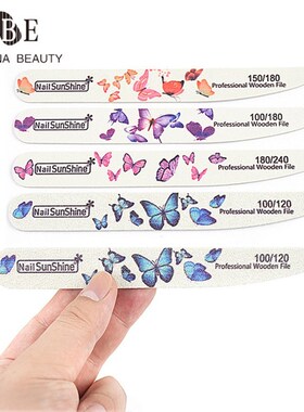 20Pcs Wood Nail Files 100/180/240 Lima Wooden Nail File Smo