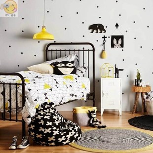 Black Dots Wall Stickers For Kids Room Baby Nursery Sticker