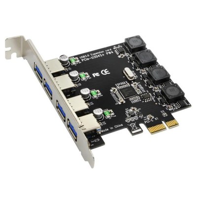 5Gbps 4 Ports USB 3.0 Superspeed Expansion Card Adapter PCI-