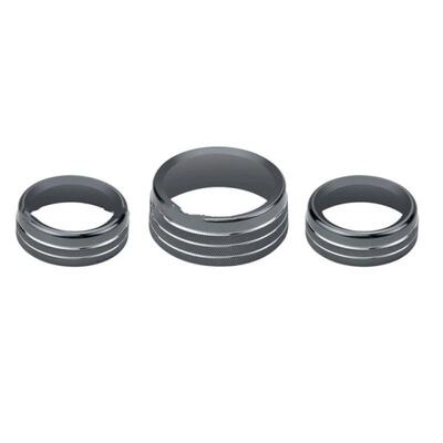 3 Piece Air Conditioner Switch CD Button Knob Cover Aluminum