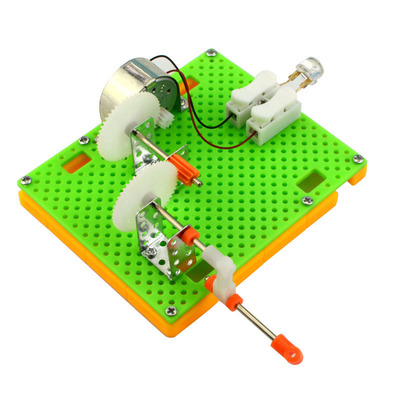 Creative DIY Science Gizmo Hand Crank Generator Kids Puzzle