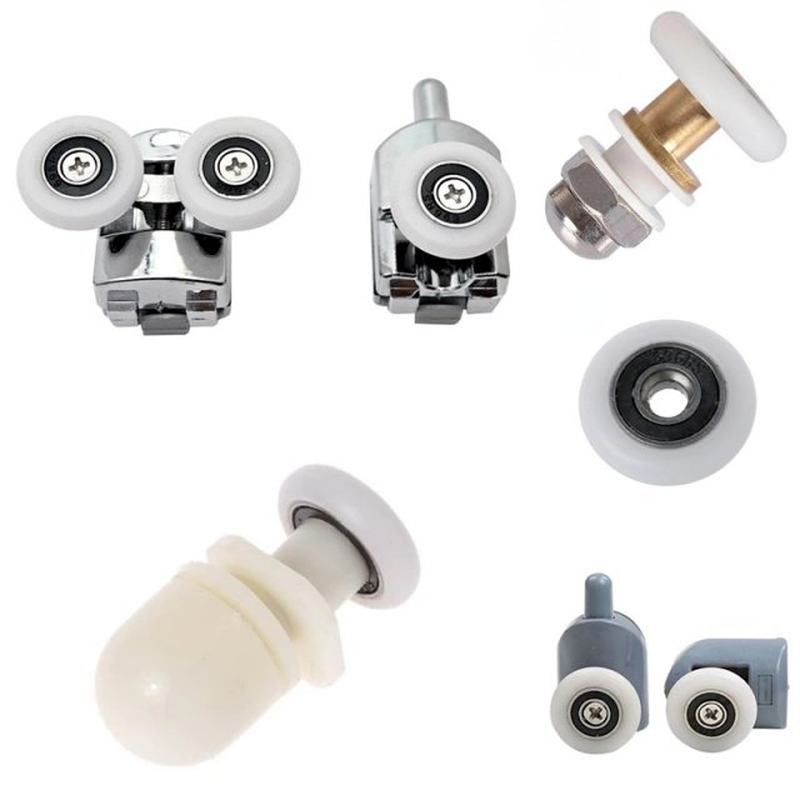 4PCS Castors Kit for Shower Cabin Doors Wheel 23 25 27mm Top