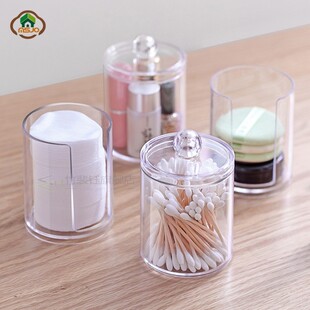 Makeup Organizer Cotton Swab Storage Boxes Acrylic Container