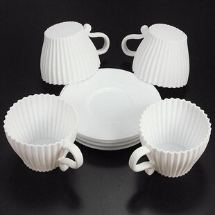 diy silicone cupcake cup cake baking mould muffin tea saucer