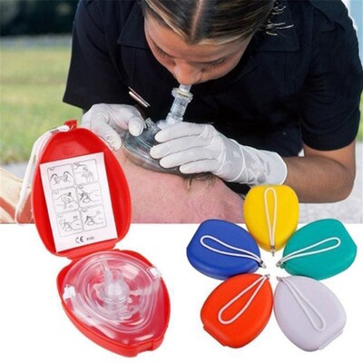 CPR Mask Respirator Mask Hard Case Shield First Aid Emergenc