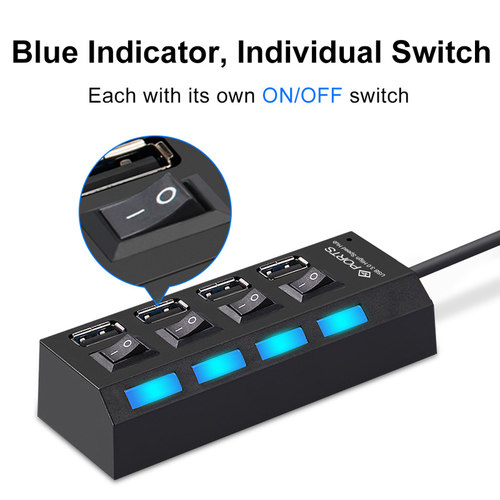 USB HUB 7 Port USB 3.0 Port Adapter Powered Splitter Convert