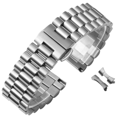 适配万国柏涛菲诺飞行员弧形手表链男女不锈钢表链劳力士浪琴天梭