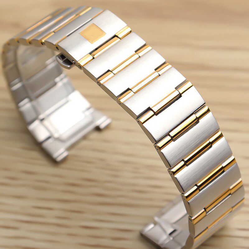 适配 欧米茄手表钢带老款星座表带凹口不锈钢男女款手表链配件 22