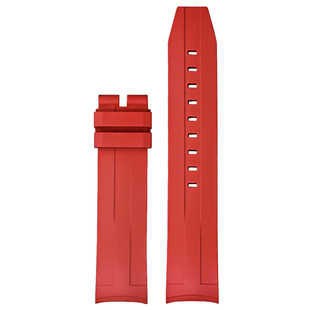 弧形氟橡胶表带适配天梭1853海星潜水表T120手表带T120407A  21mm