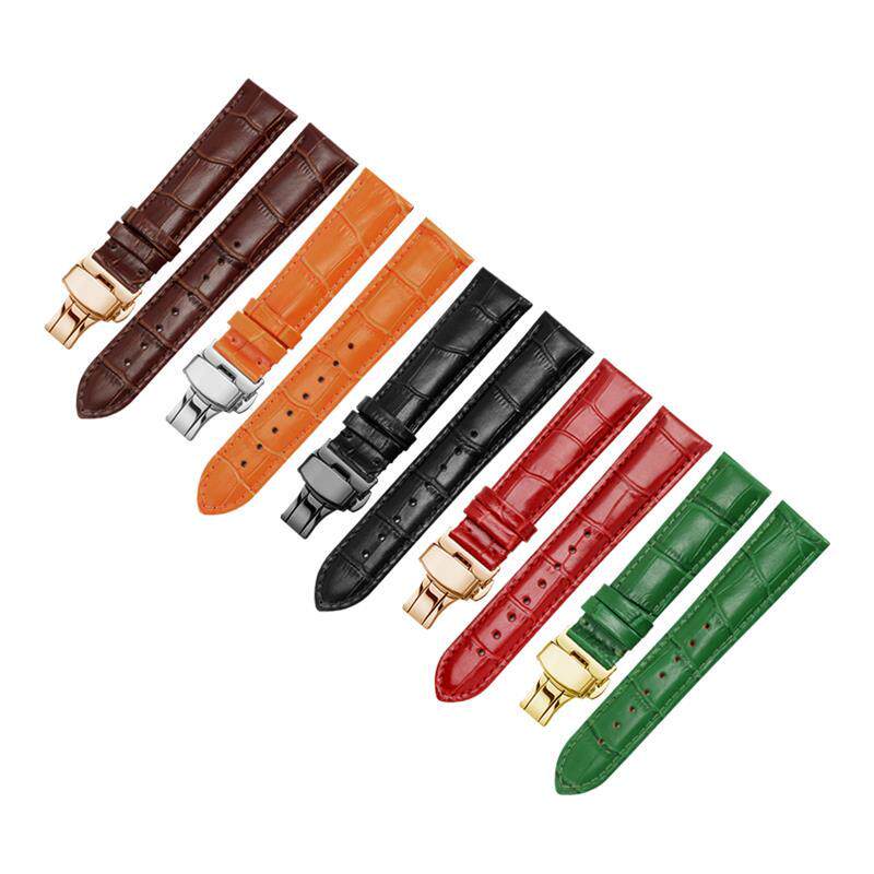 时尚牛皮通用皮表带女款适配萧邦浪琴飞亚达手表带蝴蝶扣腕带男款