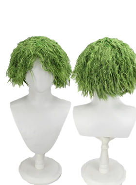 黑暗骑士蝙蝠侠小丑 蝙蝠侠Joker高绿色玉米烫COS短发cosplay假发