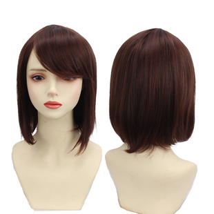 咒术回战 家入硝子cosplay假发红棕色短发波波头