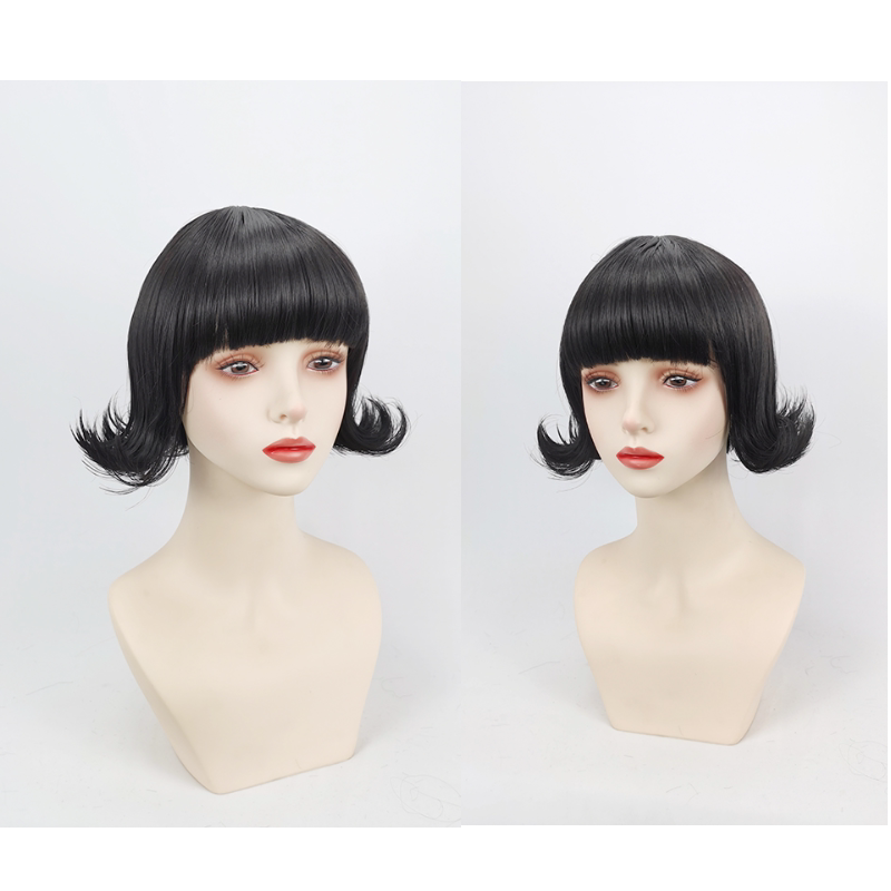 复古民国风短发女假发 影楼怀旧翻翘短卷发头套