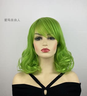 风见幽香 东方花映冢一拳超人一击男黄绿梨花锁骨假发 东方幻想乡