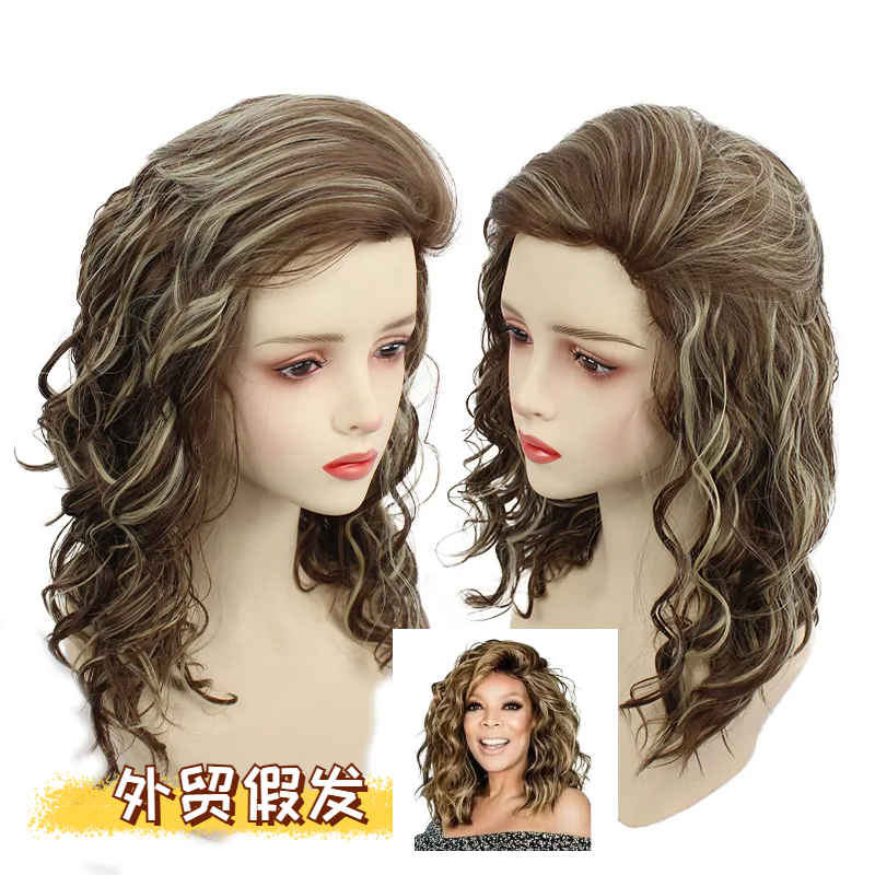 爱玛动漫假发混金色明星同款