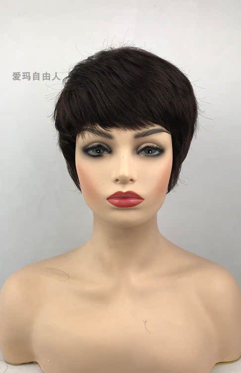 明星李小龙 小龙 深棕色 同款短发 cos假发 模仿秀