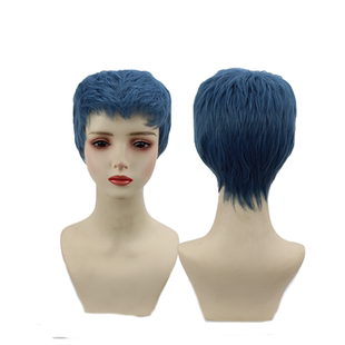 鬼泣5 教团骑士→恶魔猎人 尼禄 青灰色短毛寸动漫假发