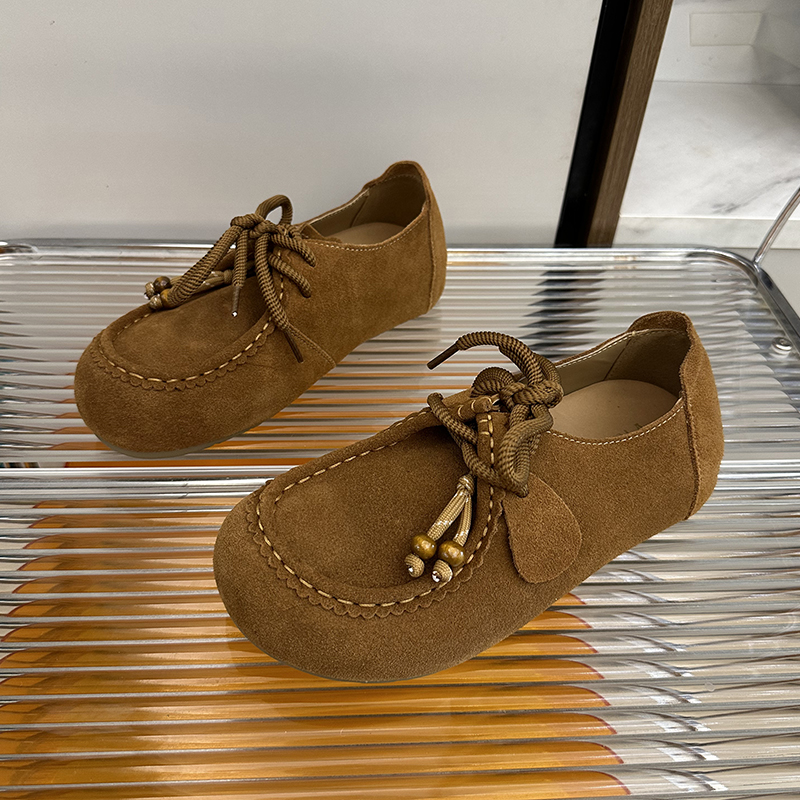 真皮复古百搭轻便软底勃肯鞋女款