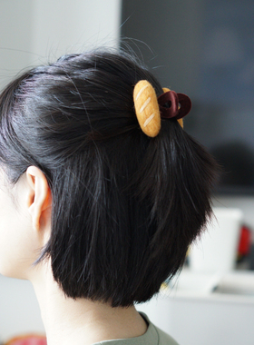 woou萌玩原创手作羊毛毡中短发发量少小抓夹鲨鱼夹发夹饰品