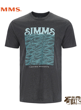 现货 Simms 波浪短袖T恤凉爽户外遮阳飞钓路亚 蜀国飞蝇