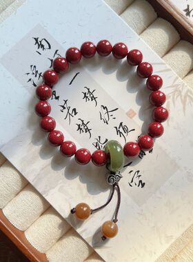 朱砂红复古文玩葫芦手串轻奢手链