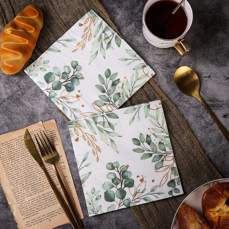 新款尤加利彩色餐巾纸 蓝色印花纸巾 面巾纸 婚礼用纸 蝶骨巴特纸,洗护清洁剂/卫生巾/纸/香薰,餐巾纸,淘宝优惠券,粉丝福利购,淘宝优惠卷