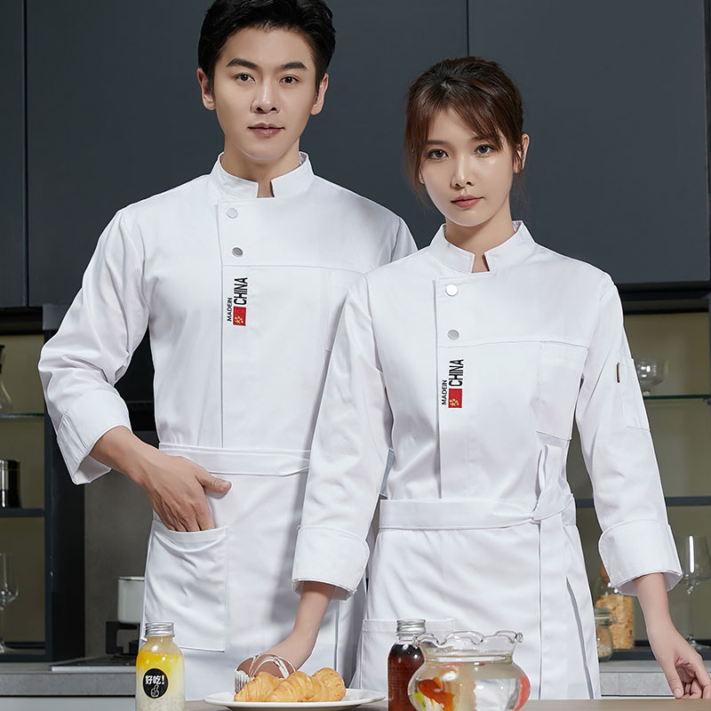 厨师服加厚加绒防水防油面点秋冬
