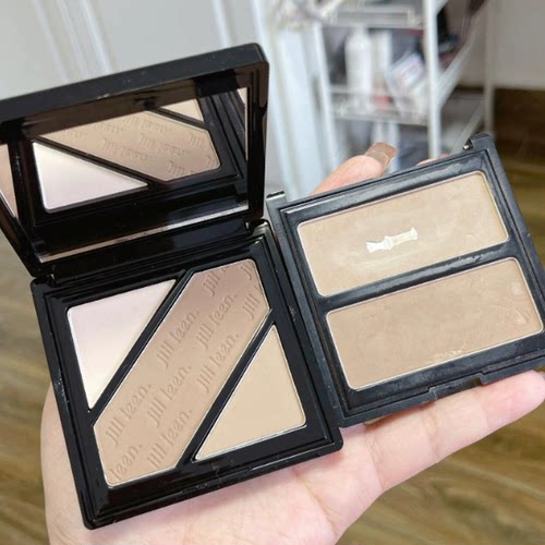 jillleen修容盘三色面部双色阴影鼻影发际线粉提亮眼影高光一体女