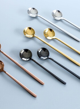 咖啡搅拌棒加长柄勺子甜品勺马克杯勺精致杯子用勺蛋糕燕窝酸奶勺