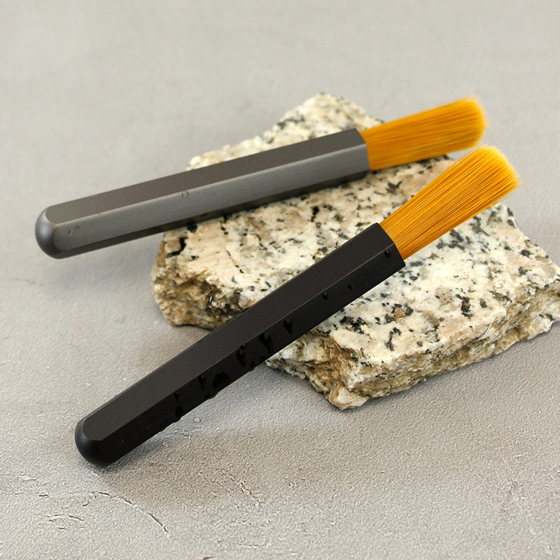 磨豆机清洁刷 铝管咖啡粉清理刷 咖啡机磨豆机清洁毛刷仿 猪鬃刷