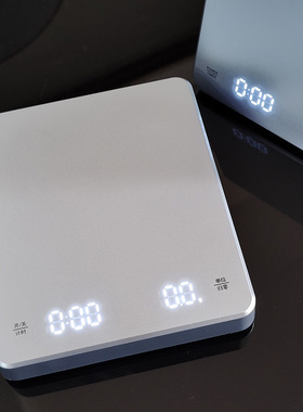 智能手冲咖啡电子秤自动计时精准家用厨房秤0.1g小型咖啡豆称重器
