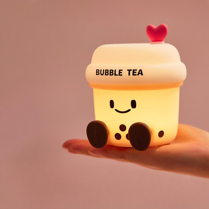创意奶茶杯小夜灯氛围拍拍灯