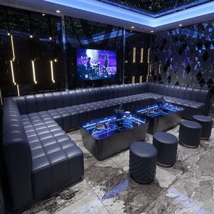 KTV沙发新款U型包厢卡座组合茶几长凳酒吧家庭会所清吧桌子定制
